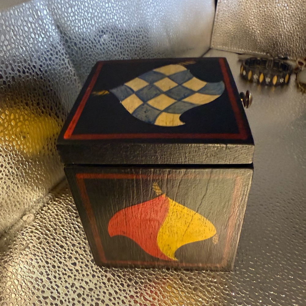 Vintage Clown in the box Decorative Black and Multicolor Box